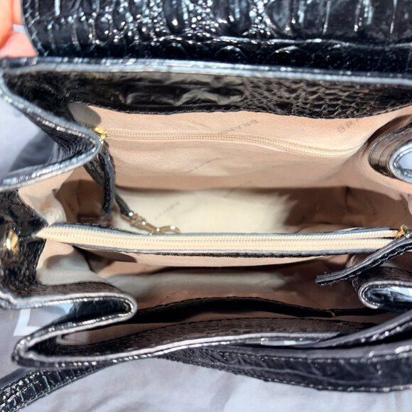 Brahmin Margo Crossbody – Black Alligator-Embossed Leather - Picture 14 of 14